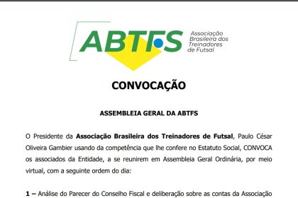 Convocação da Assembleia Geral da ABTFS