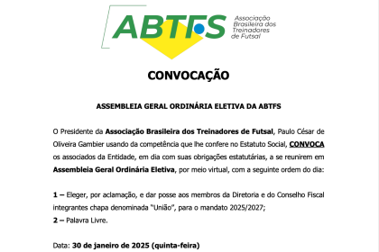 ASSEMBLEIA GERAL ORDINÁRIA ELETIVA DA ABTFS