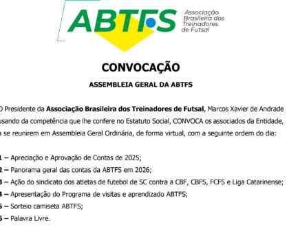Convocação para a Assembleia Geral de Prestação de Contas dia 21 de abril