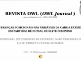 DIFERENÇAS POSICIONAIS NAS VARIÁVEIS DE CARGA EXTERNA EM PARTIDAS DE FUTSAL DE ELITE FEMININO